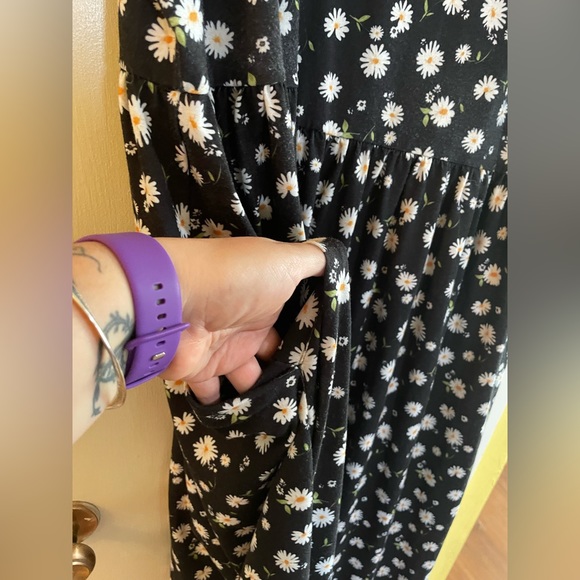 ASOS Simply Be Midi Daisy Print Casual Dress - Picture 4 of 5